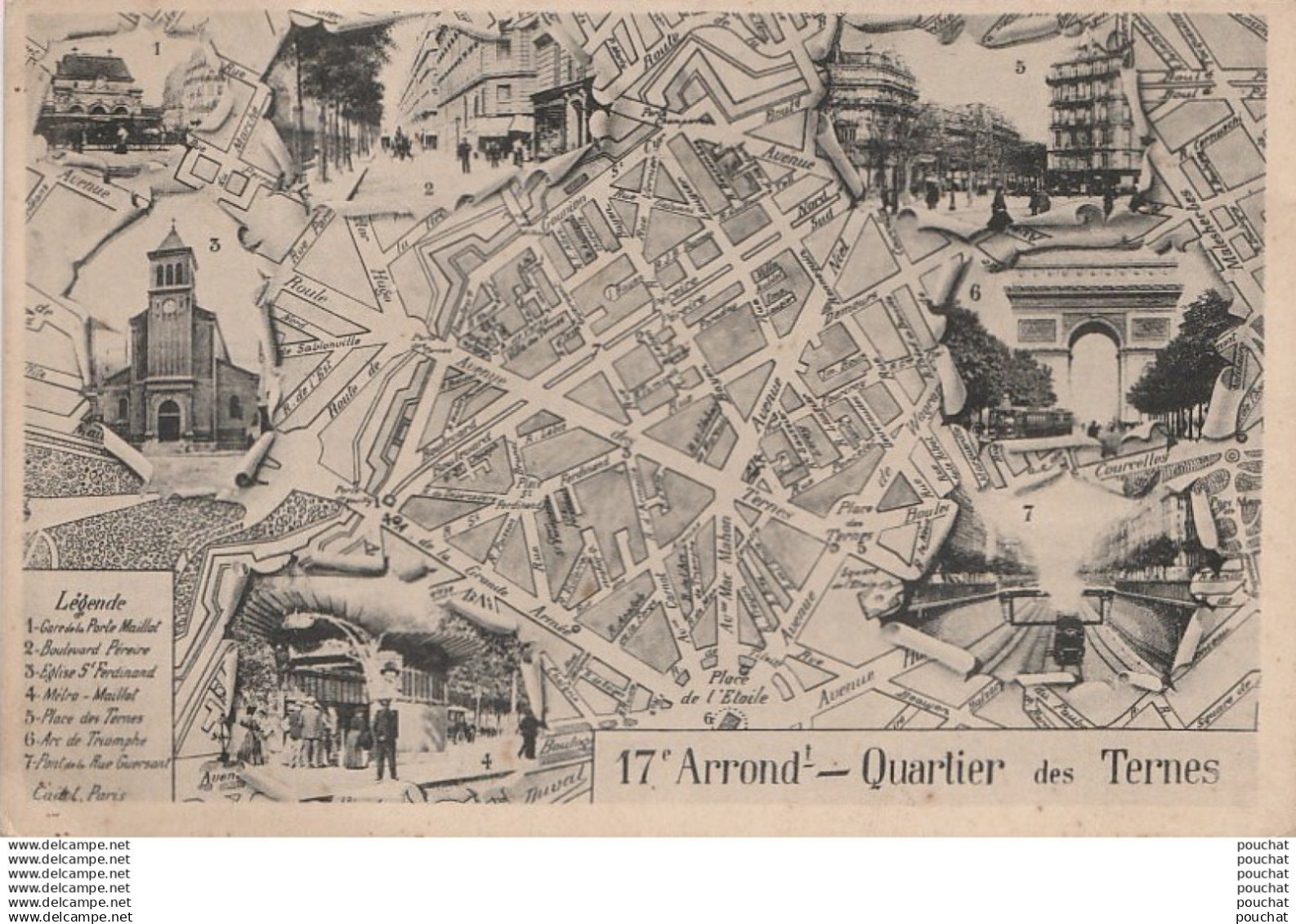 X19-75) PARIS 17° ARRONDISSEMENT - QUARTIER DES TERNES  - ( 2 SCANS )