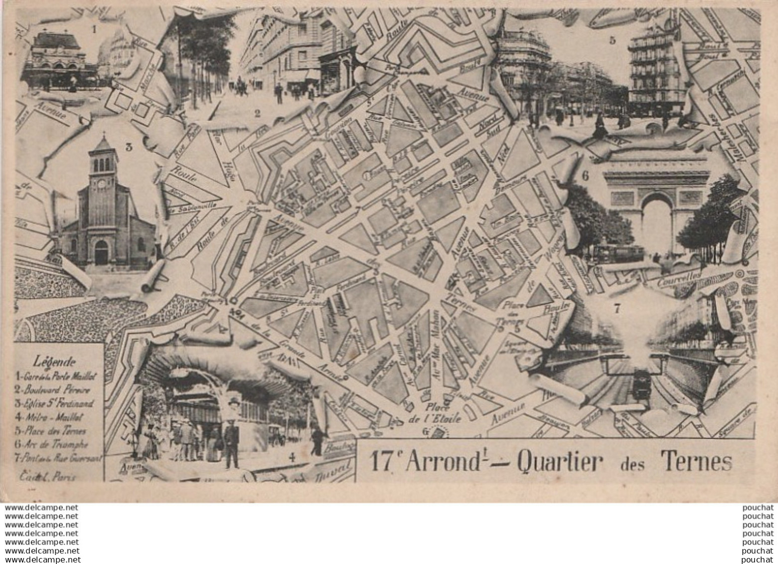 X19-75) PARIS 17° ARRONDISSEMENT - QUARTIER DES TERNES  - ( 2 SCANS )