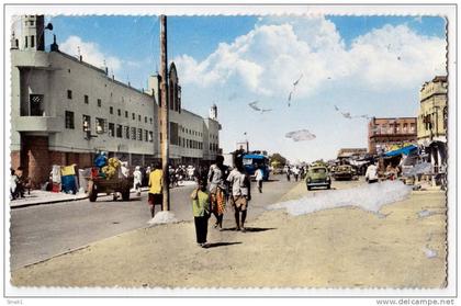 ASIA YEMEN ADEN A VIEW OF SHEIKH OTHMAN PARTLY DAMAGED OLD POSTCARD 1962.