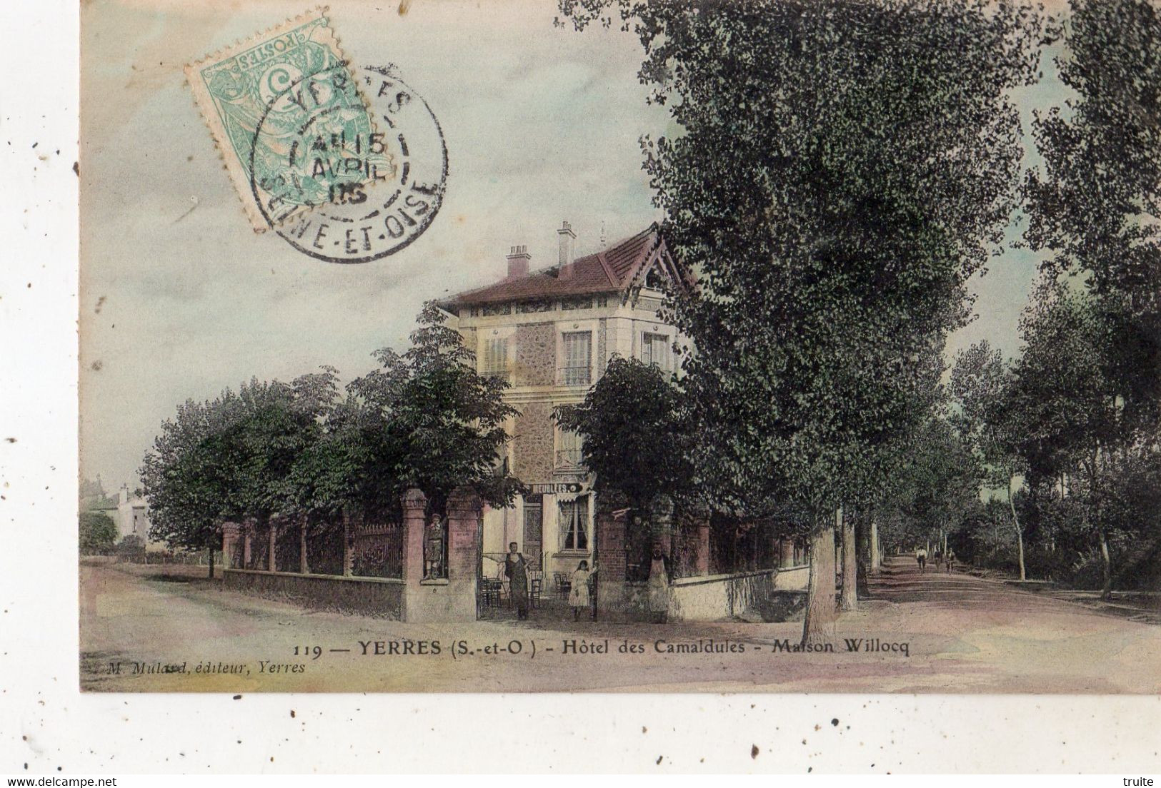 YERRES HOTEL DES CAMALDULES MAISON WILLOCQ (CARTE COLORISEE)