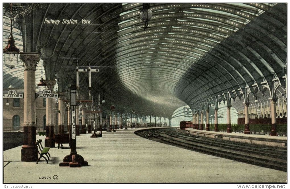 yorkshire, YORK, Railway Station, Interior (1909)