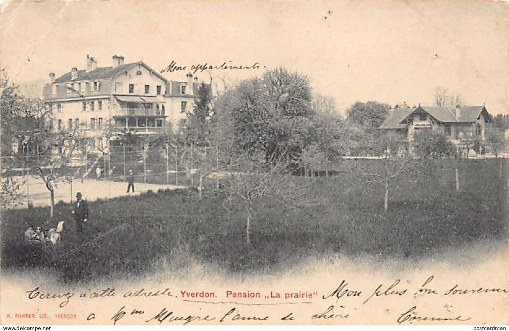 YVERDON-LES-BAINS (VD) Pension La Prairie - Ed. H. Rohrer Lib.