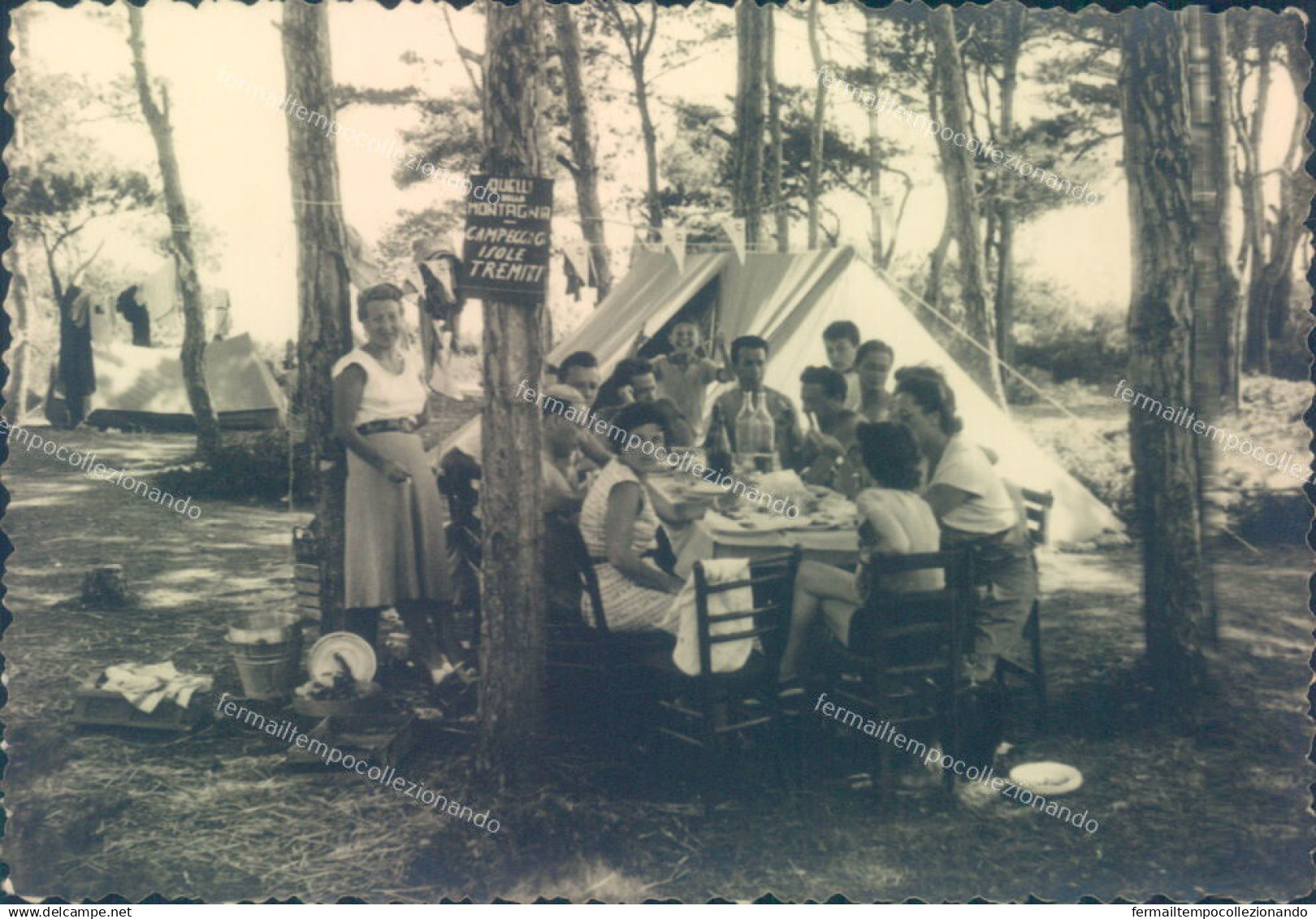 z25 foto isole tremiti campaggio gruppo di persone che fanno un pic nic