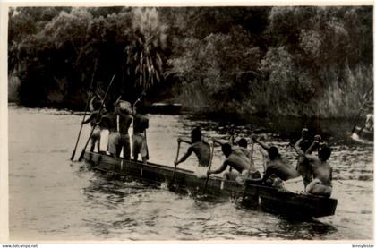 native Canoe on the Zambezi River Victoria Falls