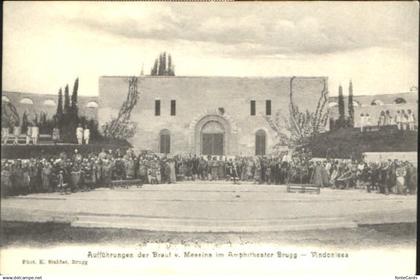 Brugg AG Brugg Vindonissa Auffuehrung Amphitheater ungelaufen ca. 1910