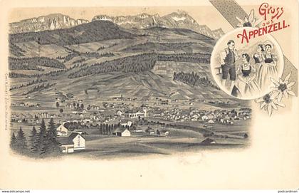 Gruss aus Appenzell (AI) Litho - Verlag Künzli 1833