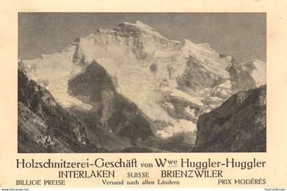 Holzschnitzerie Gershaft Brienzwiler Interlaken Billige Old Swiss Advertising Postcard