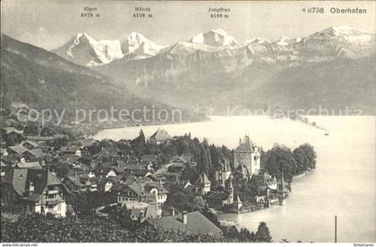 12041585 Oberhofen Thunersee mit Jungfrau Moench Eiger Oberhofen am Thunersee