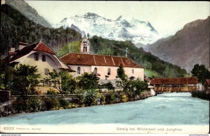 CPA Gsteig bei Gstaad Kanton Bern, Wilderswil, Jungfrau