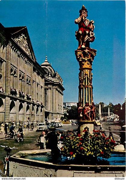 Suisse - BE Berne - Berne - Fontaine de l'ogre - Kindlifresserbrunnen - Automobiles - CPM - Carte Neuve - Voir Scans Rec