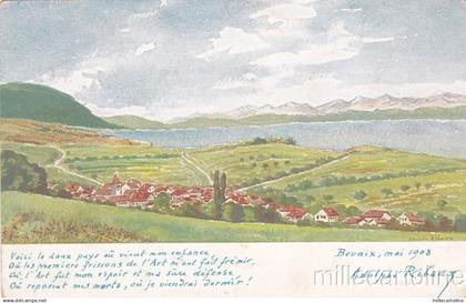 * SWITZERLAND - Bevaix - Illustrated Landscape 1908