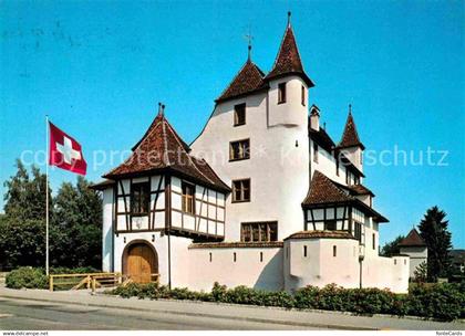 12739010 Pratteln Schloss Schweizer Flagge Pratteln