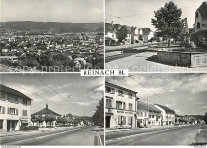 13330713 Reinach BL Panorama Brunnen Strassenpartien Reinach BL