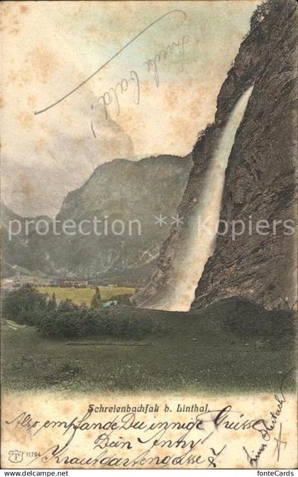 11846694 Linthal Glarus Schreienbachfall Linthal