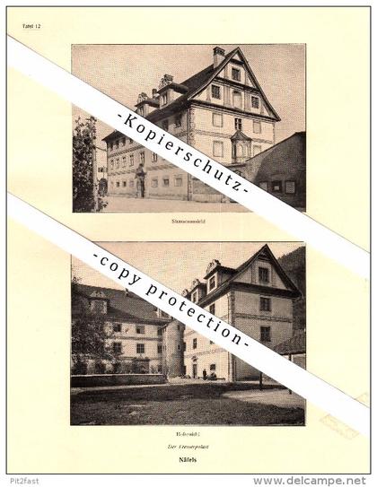 Photographien  / Ansichten , 1919 , Näfels und Mollis , Der Freulerpalast  , Prospekt , Fotos , Architektur !!!