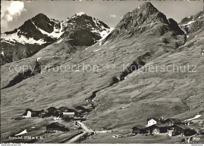 11631043 Avers Ortsblick mit Alpen Avers