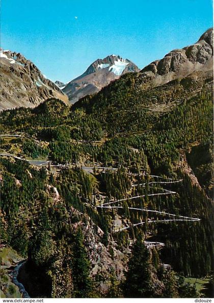 Suisse - GR Grisons - Die Serpentinen der Malojastrasse und Piz del Forno - CPM - Carte Neuve - Voir Scans Recto-Verso