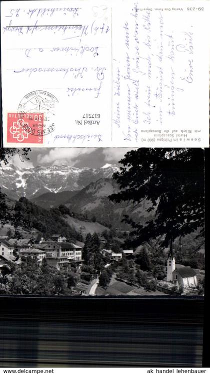 617517,Foto Ak Seewis i. Prätigau Hotel Scesaplana m. Blick auf d. Scesaplana