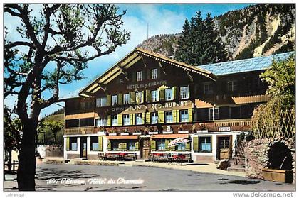 suisse -ref C694- hotel restaurant du chamois *- l etivaz  - carte bon etat -