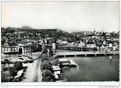 CPSM...DE SUISSE...LUZERN...ANIMEE...LE PONT...LA VILLE...