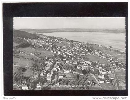 corcelles cormondreche peseux vue aérienne édit. a. deriaz n° 10634 photo aéroport aérienne , rails du chemin de fer