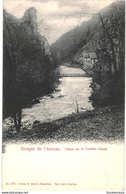 CPA Carte Postale Suisse Noiraigue Gorges de l'Areuse  Usine de la Combe Garot 1904 VM79034