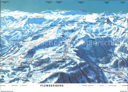 11701781 Flumserberg Bergheim Fliegeraufnahme Panoramakarte Bergheim