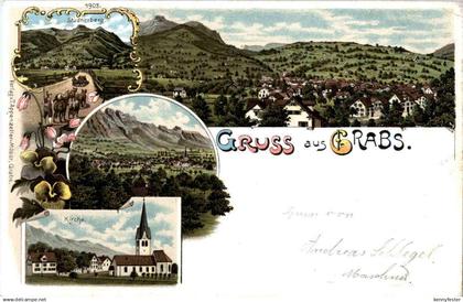 Gruss aus Grabs - Litho