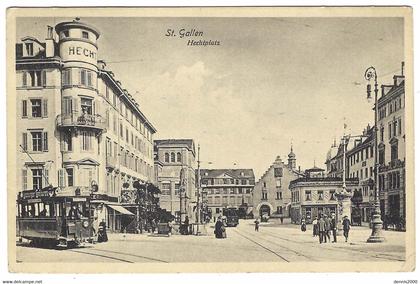 SAINT GALL - St. Gallen - Hechtplatz - TRAMWAY - Ed. Trenker Co., Leipzig