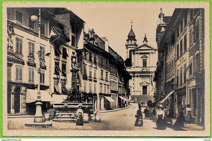 CPA AK Suisse Soleure SO SOLOTHURN - Hauptgasse mit St. Urs.