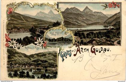 Gruss aus Arth Goldau - Litho