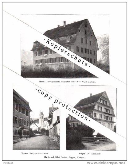 Photographien / Ansichten , 1914 , Galgenen , Pfäffikon , Lachen , Tuggen , Wangen , Prospekt , Architektur , Fotos !!!