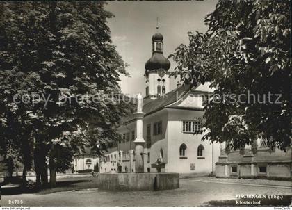 12587194 Fischingen TG Klosterhof Brunnen Kirchturm Fischingen