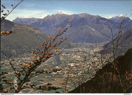 11485317 Bellinzona Veduta generale con Camorino Giubiasco Monte Carasso