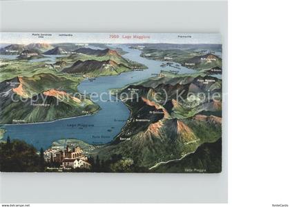 11496918 Locarno TI Gebietskarte Tessin Lago Maggiore Madonna del Sasso Wallfahr