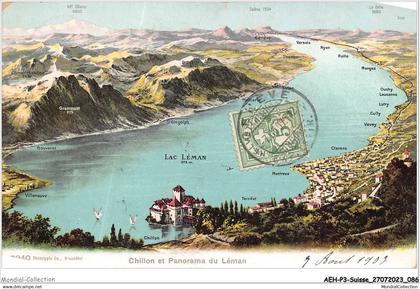 AEHP3-0236- SUISSE - LAC-LEMAN - CHILLON ET PANORAMA