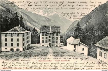 13791979 Maderanertal Maderanerthal Silenen UR Hotel Alpenclub Aussenansicht