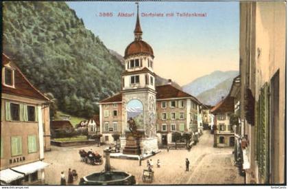 40579328 Altdorf UR Altdorf Platz Tell Denkmal ungelaufen ca. 1910 Altdorf UR