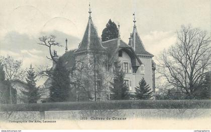 Suisse chateau de Crissier 1900 correspondence Albert Piguet  Montreux