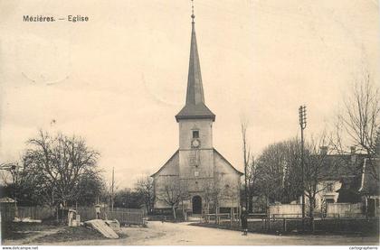 Suisse Mezieres eglise 1908 correspondence Madame Henri Piguet Corcelles le Jourat - Le Pont