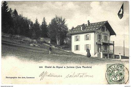 - B25310CPA - JURIENS - SUISSE - Chalet du Signal - carte pionniere - Parfait état - EUROPE