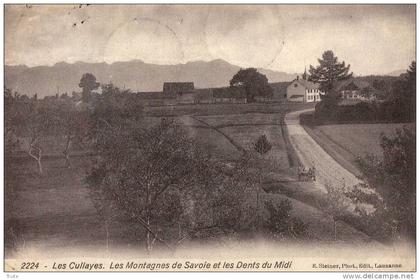 LES CULLAYES LES MONTAGNES DE SAVOIE ET LES DENTS DU MIDI FILLETTES