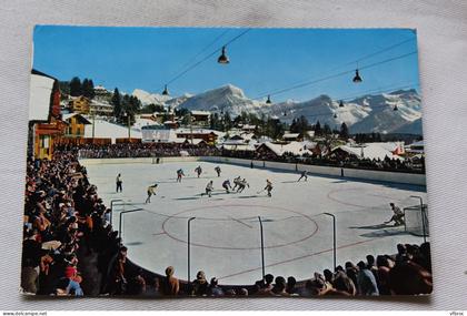 Cpm 1976, Villars sur Ollon, la patinoire artificielle, Suisse