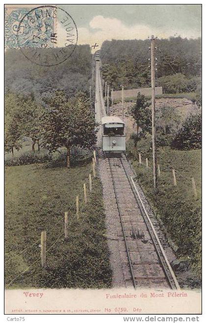 Suisse - Vevey -  Chemin de Fer - Funiculaire du Mont Pélerin