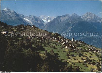 11703393 Zeneggen mit Bietschhorn Breithorn Gerstenhorn