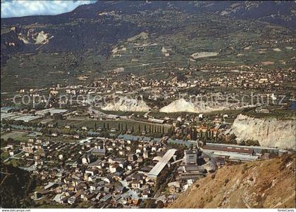 11880120 Chippis et Sierre Vue de la route d Anniviers