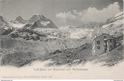 AK Trift Hotel Berggasthaus Trifthütte Gletscher Glacier Wellenkuppe a Zermatt Täsch Randa Schweiz Suisse Wallis VS