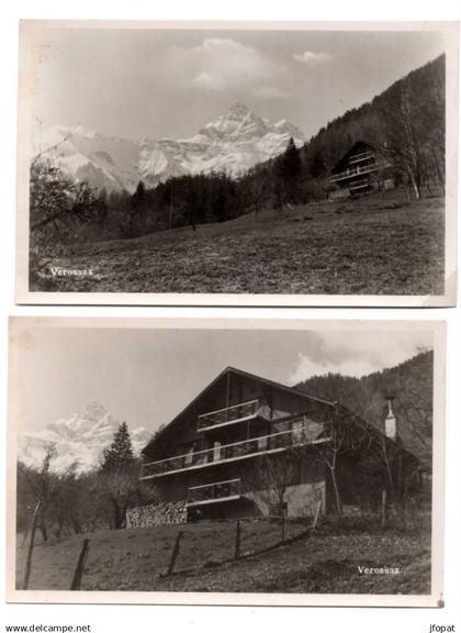 SUISSE - VEROSSAZ Lot de 4 cartes photo (LISEZ mes conditions d'offre inférieure)