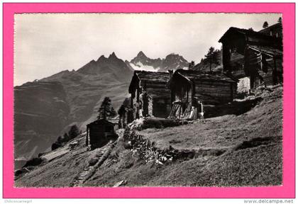 Sonngebräunte Hütten in Findelen ob Zermatt - OTTO FURTER - 1952