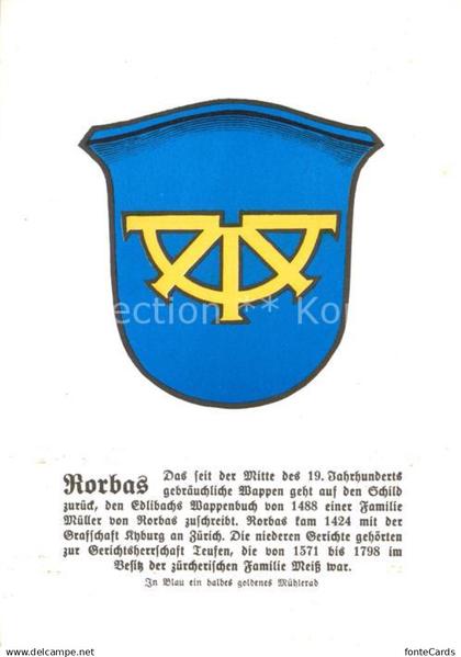 13707739 Rorbas ZH Wappen Chronik